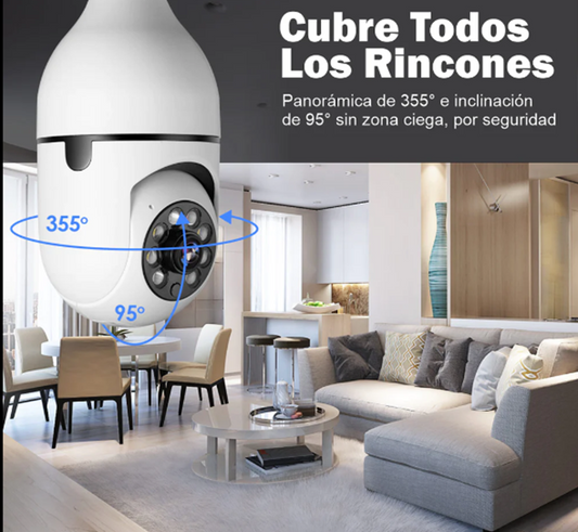 LightCam360™ Cámara de Seguridad IP Wifi Bombillo 360