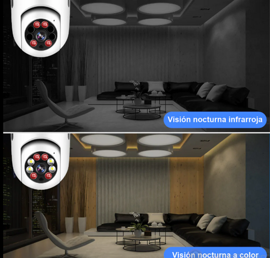 LightCam360™ Cámara de Seguridad IP Wifi Bombillo 360