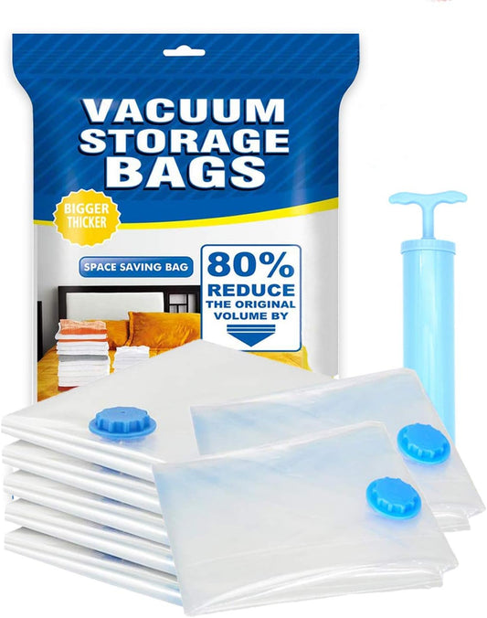 Pack de 5 Bolsas al Vacío con Bomba Manua