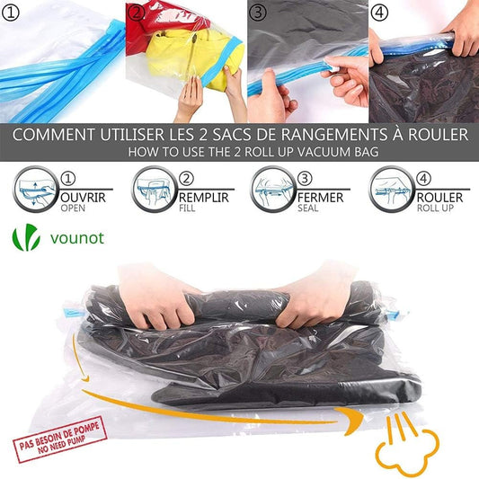 Pack de 5 Bolsas al Vacío con Bomba Manua